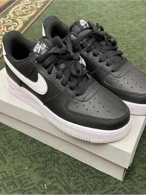 Nike Black and White Air Force 1 Low Sneakers